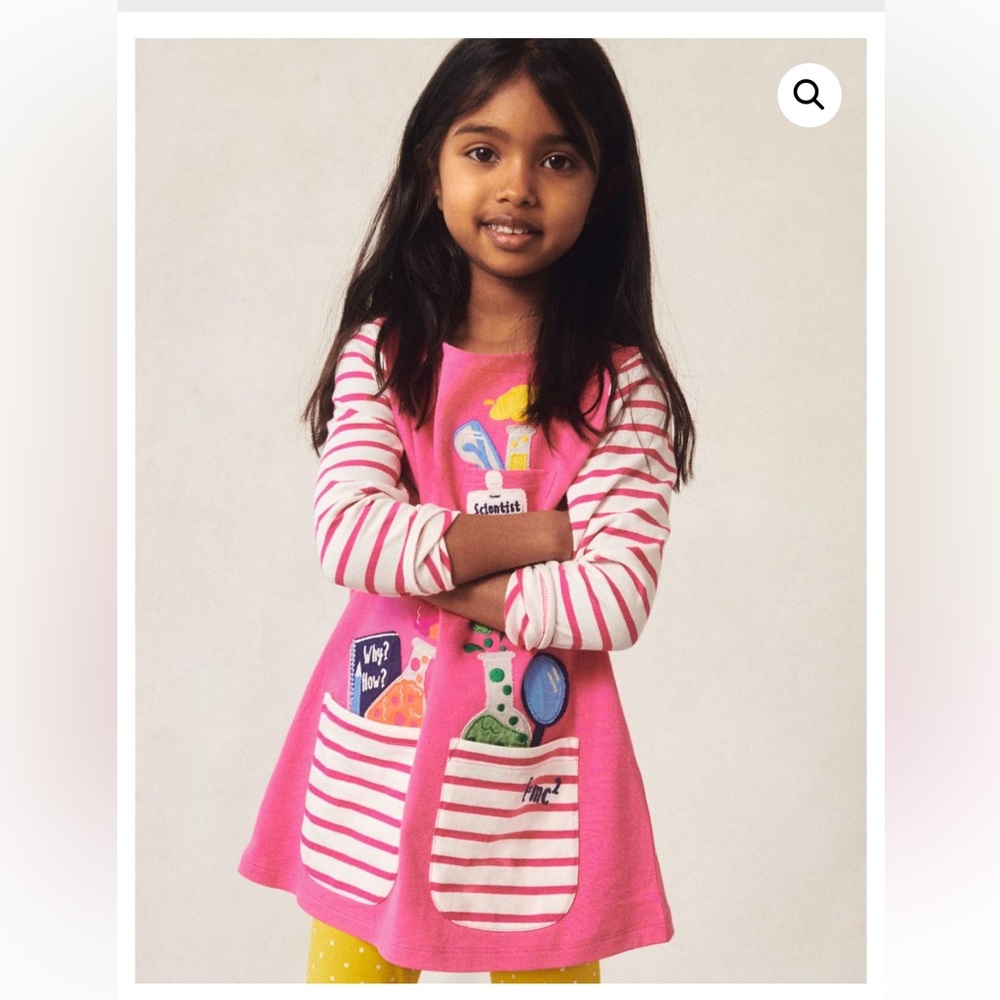 ❌SOLD ❌Mini Boden appliqué pink scientist dress